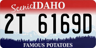 ID license plate 2T6169D