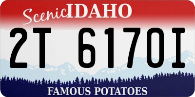 ID license plate 2T6170I