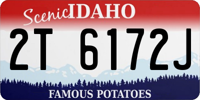 ID license plate 2T6172J
