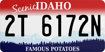 ID license plate 2T6172N