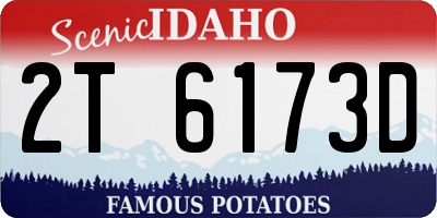 ID license plate 2T6173D