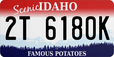 ID license plate 2T6180K