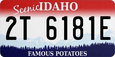 ID license plate 2T6181E