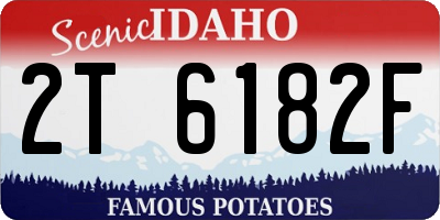 ID license plate 2T6182F