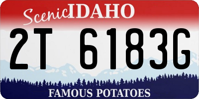 ID license plate 2T6183G