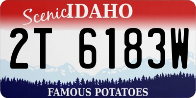 ID license plate 2T6183W