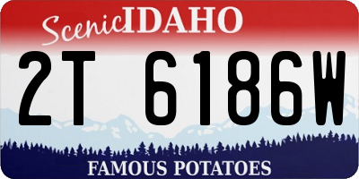 ID license plate 2T6186W