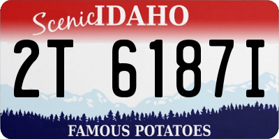 ID license plate 2T6187I