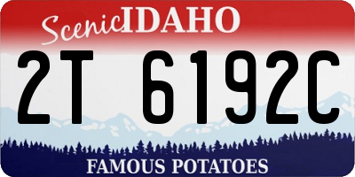 ID license plate 2T6192C
