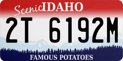 ID license plate 2T6192M