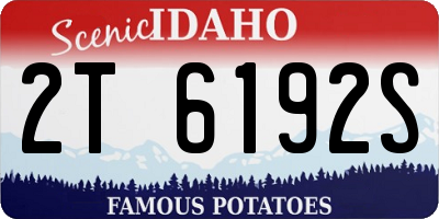 ID license plate 2T6192S