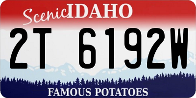 ID license plate 2T6192W