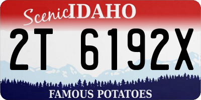 ID license plate 2T6192X