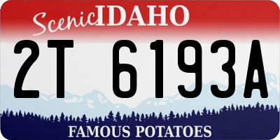 ID license plate 2T6193A