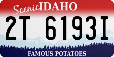 ID license plate 2T6193I