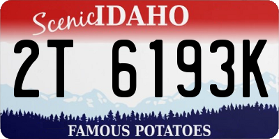 ID license plate 2T6193K