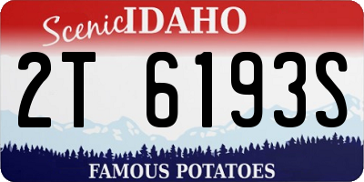 ID license plate 2T6193S