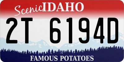 ID license plate 2T6194D