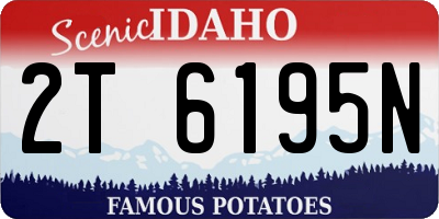 ID license plate 2T6195N