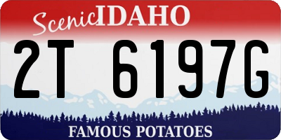 ID license plate 2T6197G