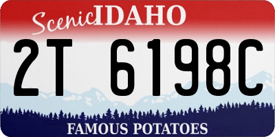 ID license plate 2T6198C