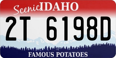 ID license plate 2T6198D