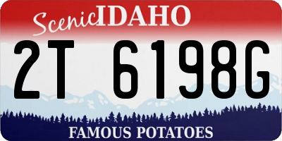 ID license plate 2T6198G