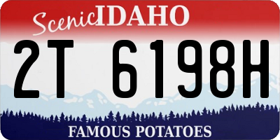ID license plate 2T6198H