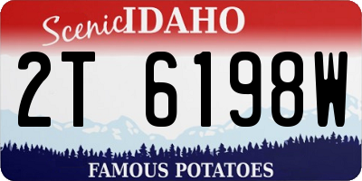 ID license plate 2T6198W