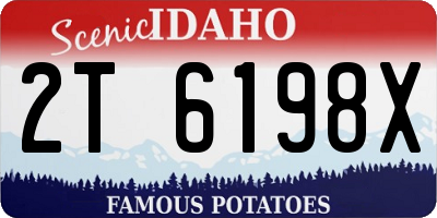 ID license plate 2T6198X