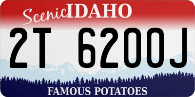 ID license plate 2T6200J