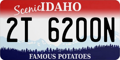 ID license plate 2T6200N