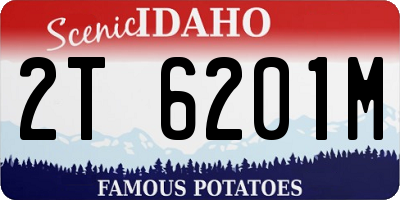 ID license plate 2T6201M