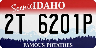 ID license plate 2T6201P