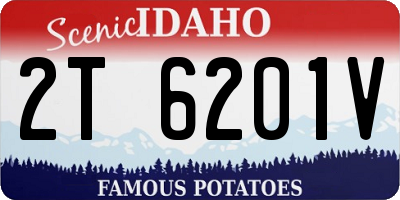 ID license plate 2T6201V