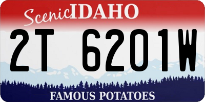 ID license plate 2T6201W