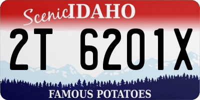 ID license plate 2T6201X