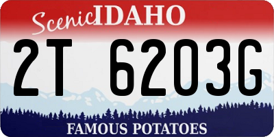 ID license plate 2T6203G