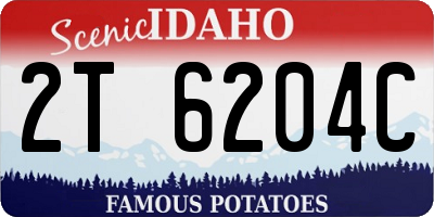 ID license plate 2T6204C