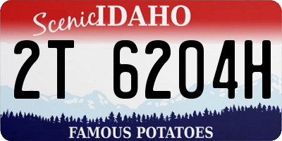 ID license plate 2T6204H
