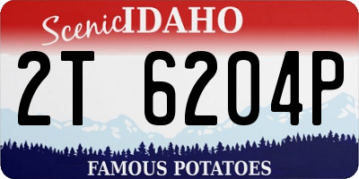 ID license plate 2T6204P