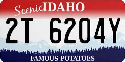 ID license plate 2T6204Y