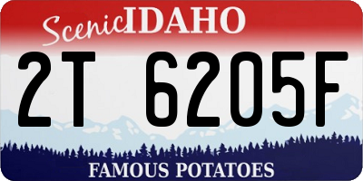 ID license plate 2T6205F