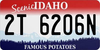 ID license plate 2T6206N