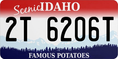 ID license plate 2T6206T