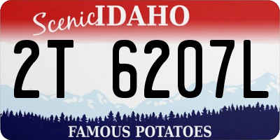 ID license plate 2T6207L