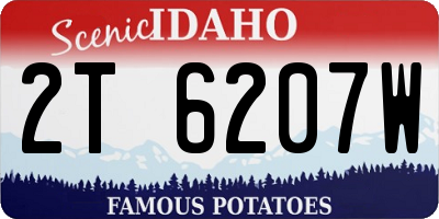 ID license plate 2T6207W