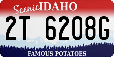 ID license plate 2T6208G