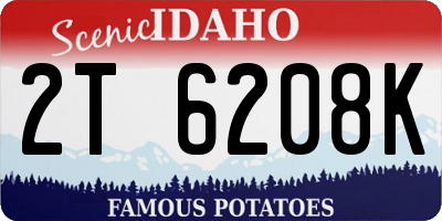 ID license plate 2T6208K