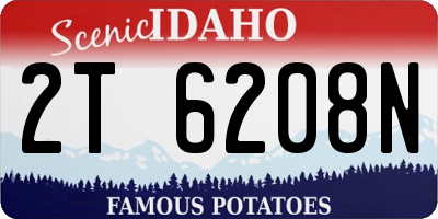 ID license plate 2T6208N